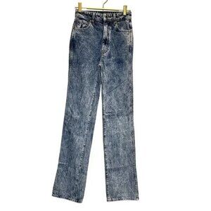 Khaite – Danielle High-Rise Straight Jeans – Blue (Acid-Wash Finish) – Size 24